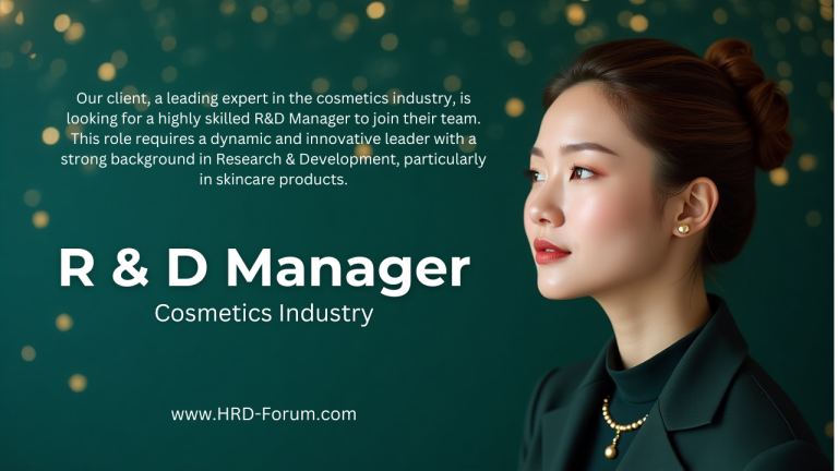 Vacancy: R&D Manager – Cosmetics Industry